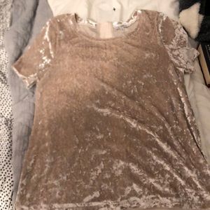 light pink velvet shirt